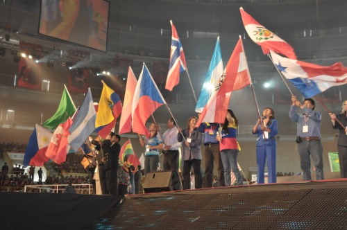 Флаги участников конгресса 2011